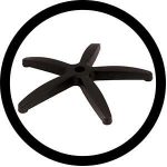 Крестовина усиленная пластиковая Комплектующие компьютерного офисного кресло в Красноярске: усиленная пластиковая крестовина